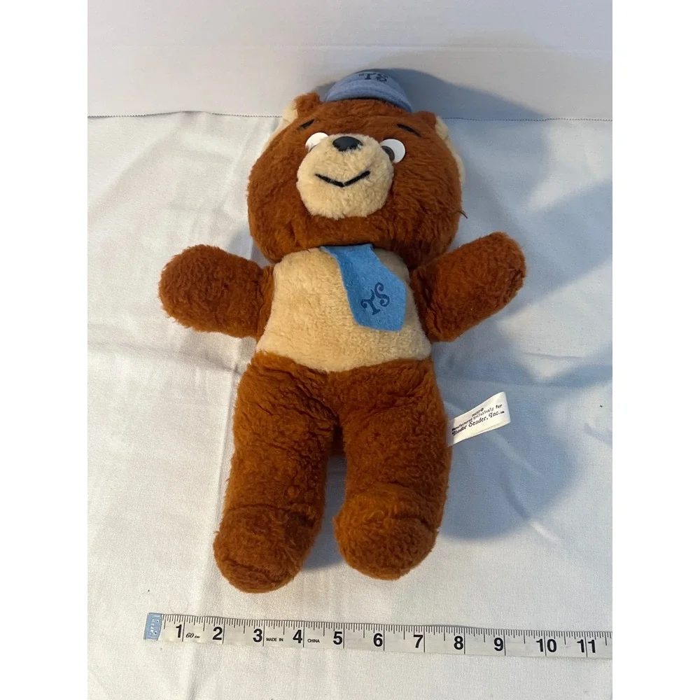 Packy Bear Plush Toy‎ Animal Fair Tender Sender Inc Blue Hat Tie Embroidered YS